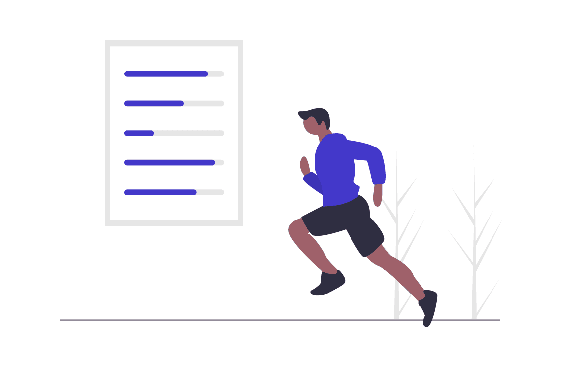 man running illustration